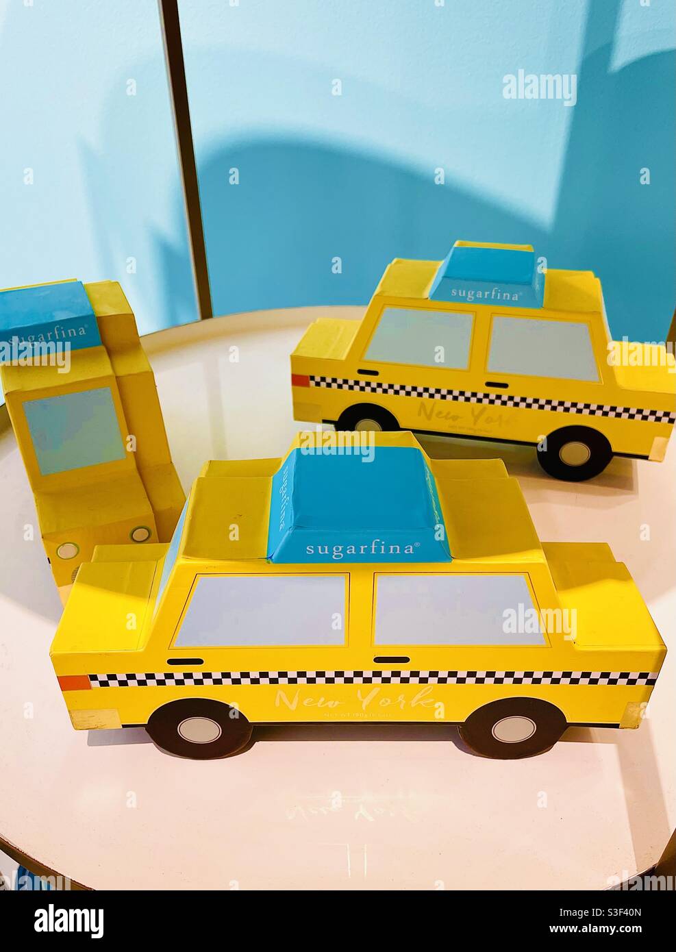 Super Fina retail display at Macy’s - Smartphone Captured Stock Image