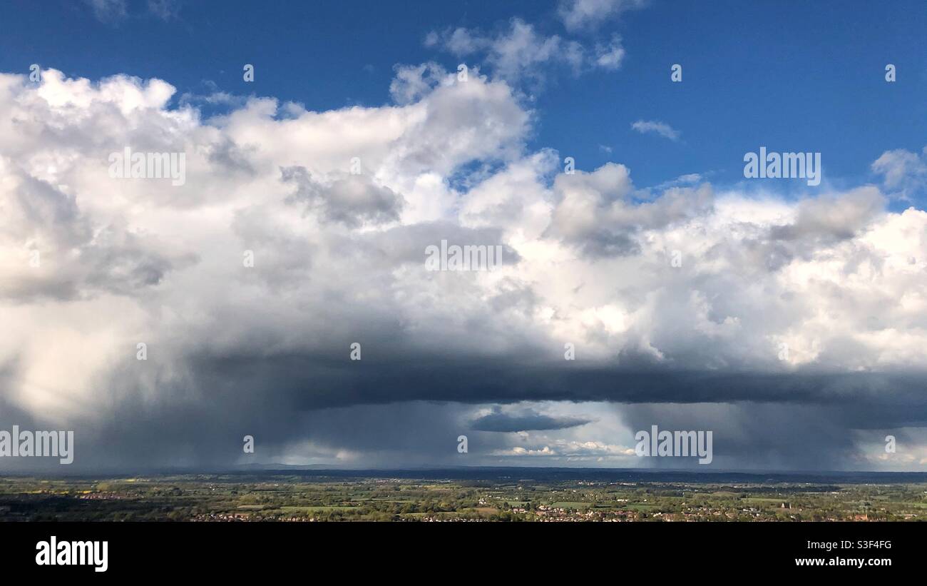 Springtime showers early May Worcestershire uk - Smartphone Captured Stock Image