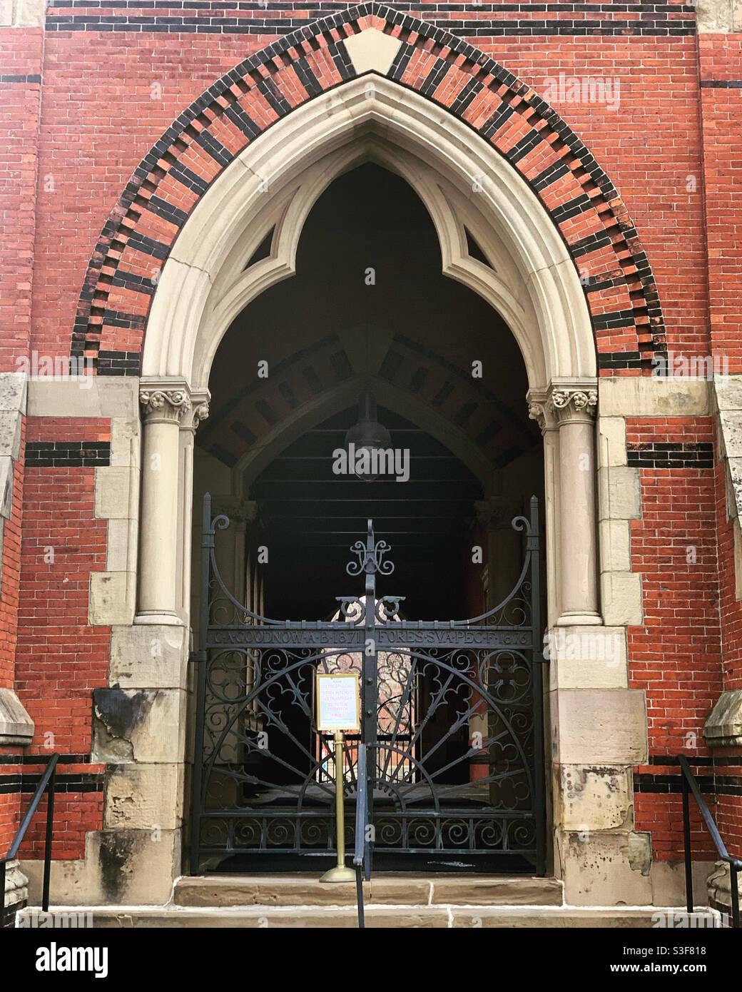 Detail, Memorial Hall, Harvard University, Cambridge, Massachusetts, United States - Smartphone Captured Stock Image