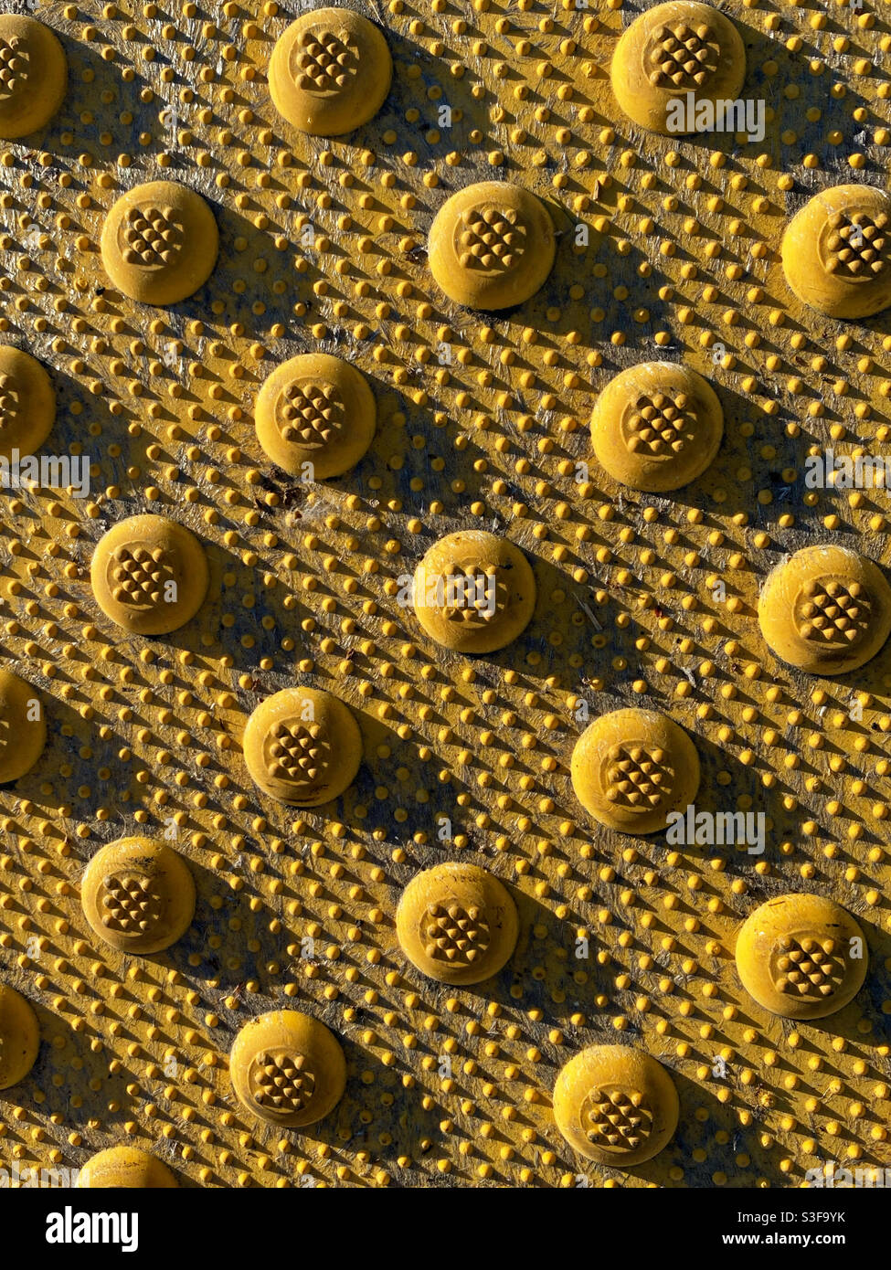 Repeating yellow dots - Smartphone Captured Stock Image