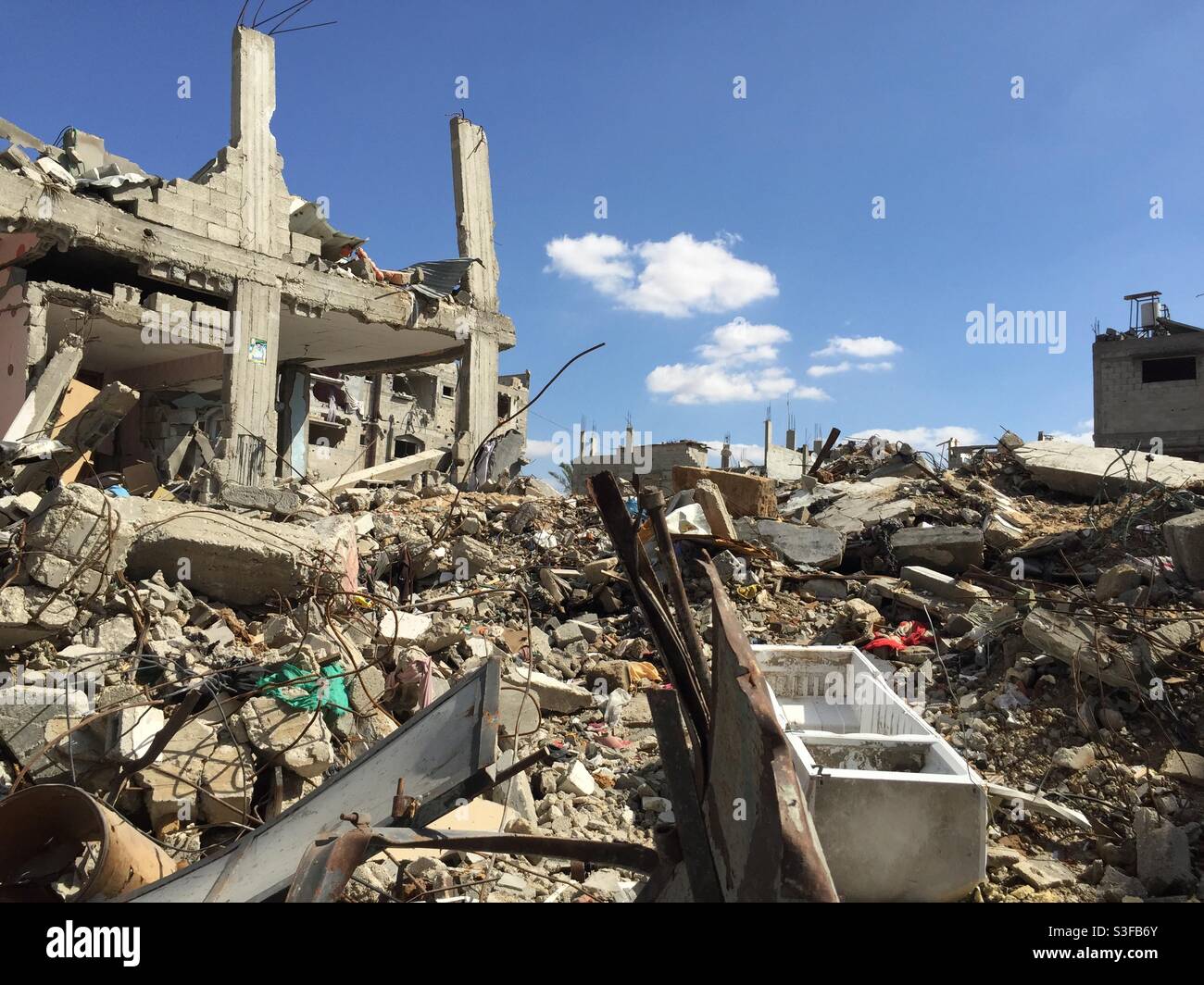 Gaza destruction after 2014 destruction Stock Photo