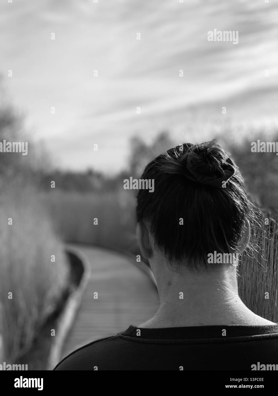 Black woman rear view hi-res stock photography and images - Alamy
