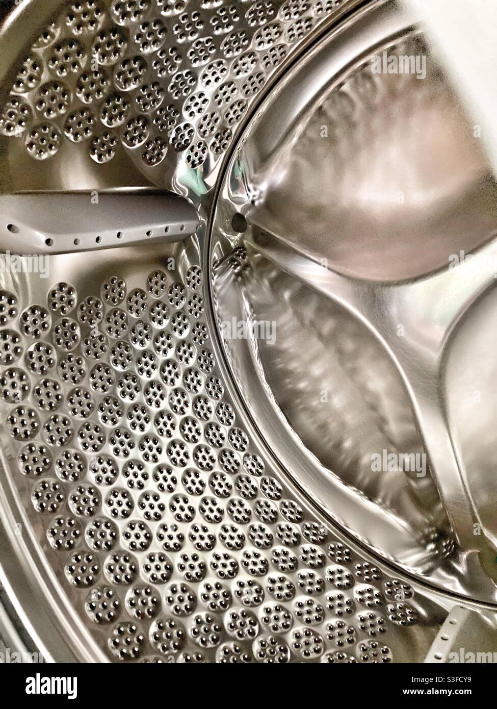 Inside a washing machine drum Stock Photo Alamy
