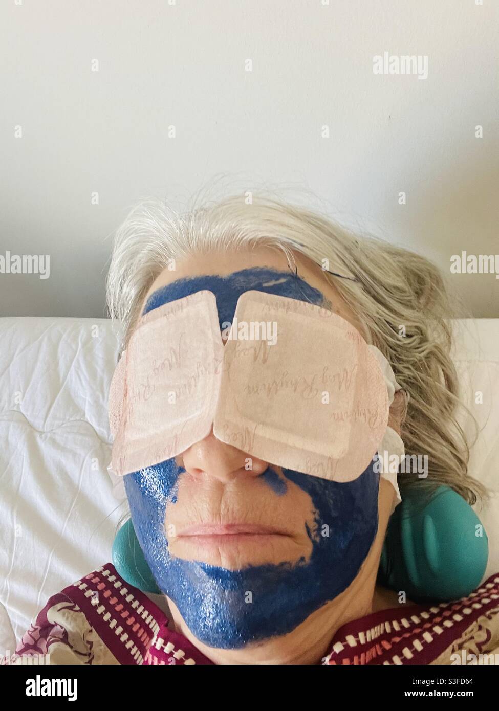 The things we do for beauty...! - Smartphone Captured Stock Image