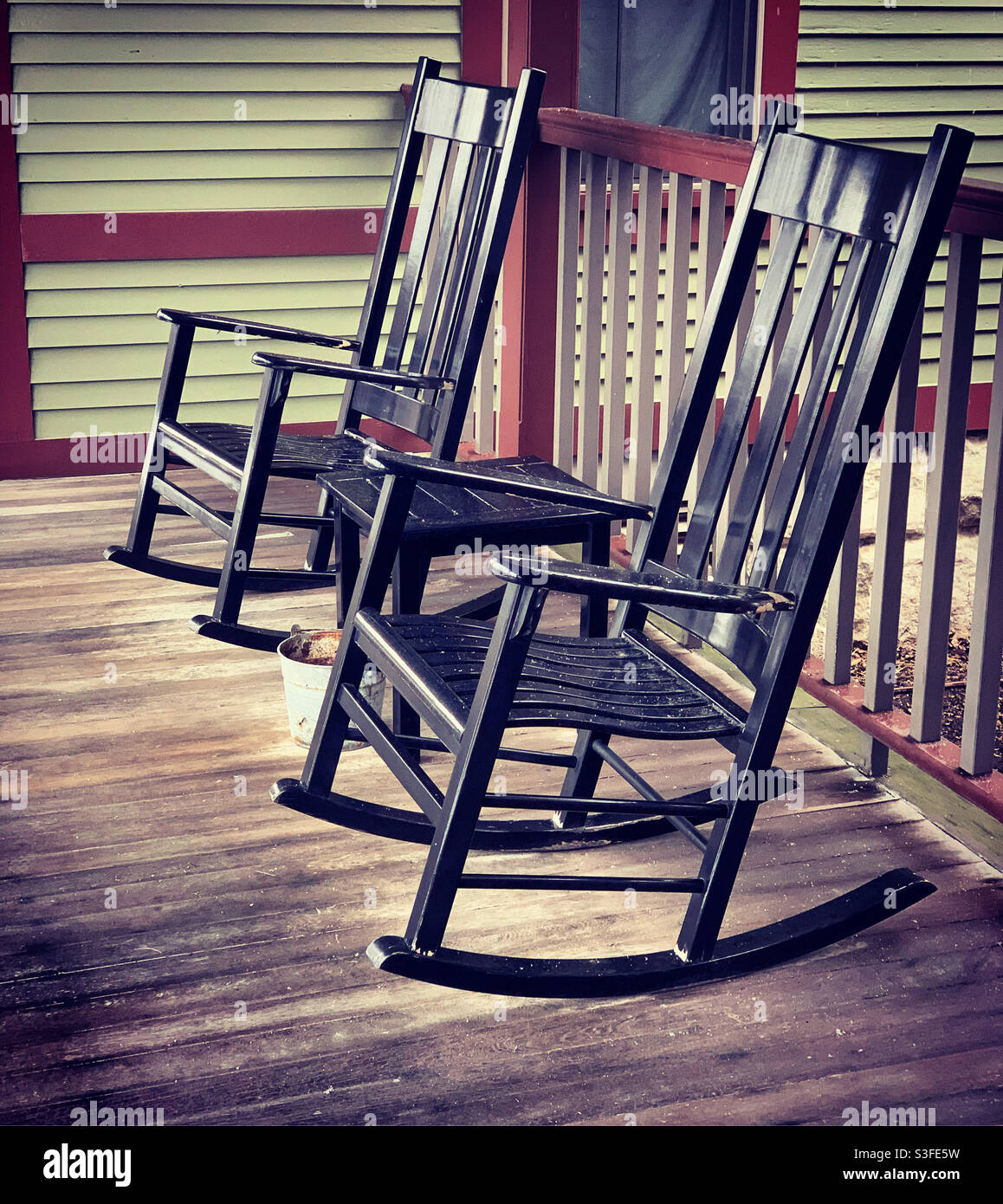 January, 2021, rocking chairs at The Porches Inn at MASS MoCA, North