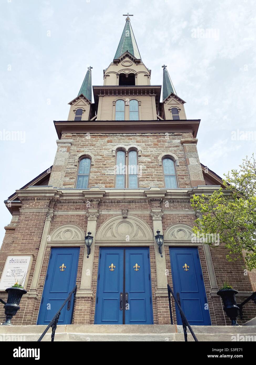 Our Lady of Lourdes Catholic church in Minneapolis, Minnesota Stock