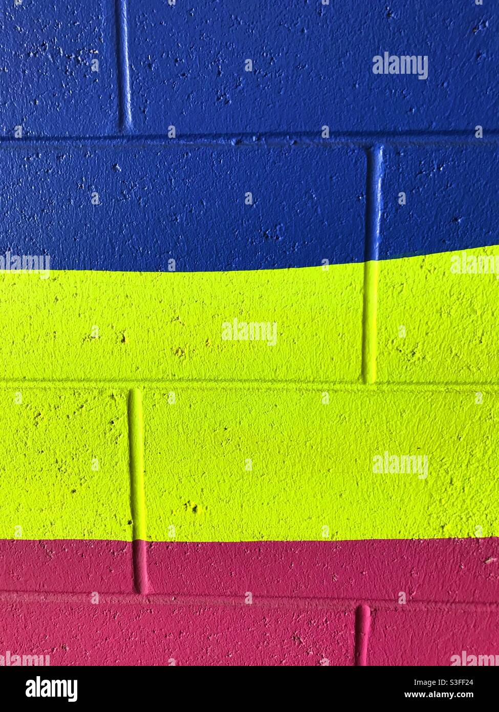 Brightly painted concrete blocks Stock Photo Alamy