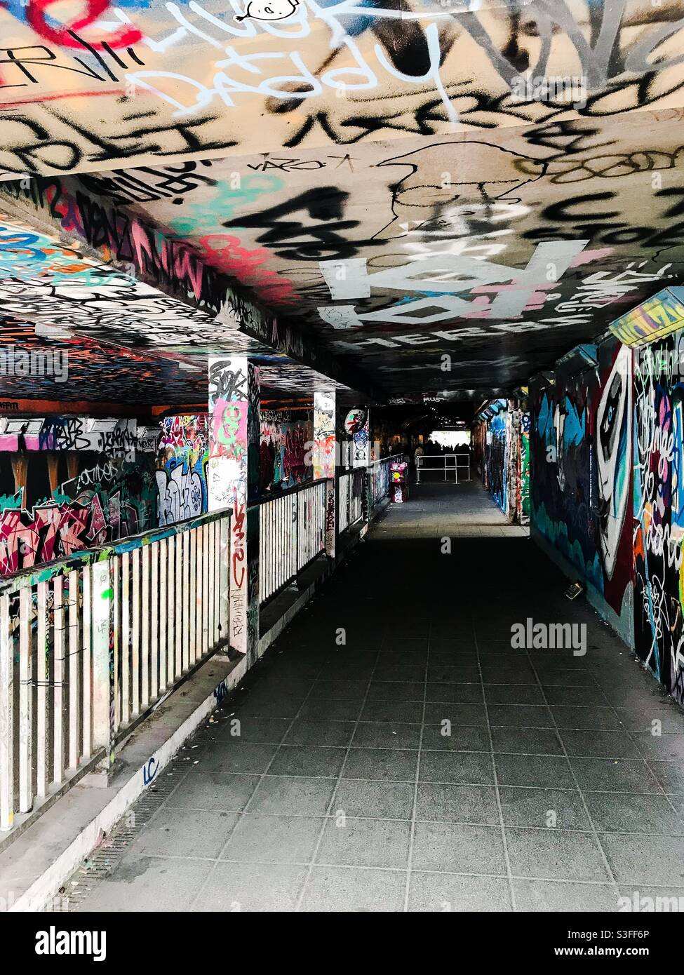 The Graffiti Tunnel, Waterloo, London Stock Photo