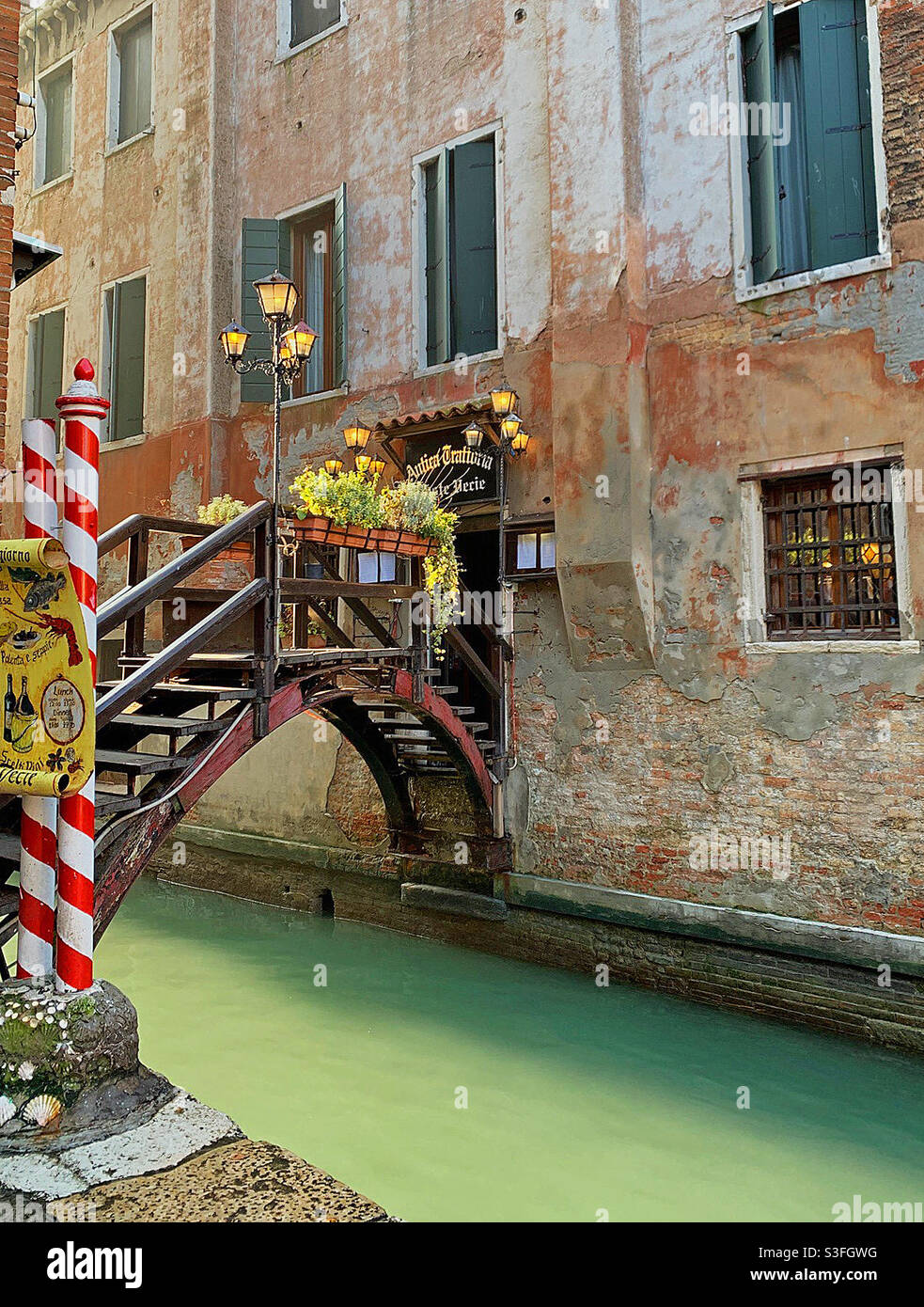 Venice canal bridge - Smartphone Captured Stock Image