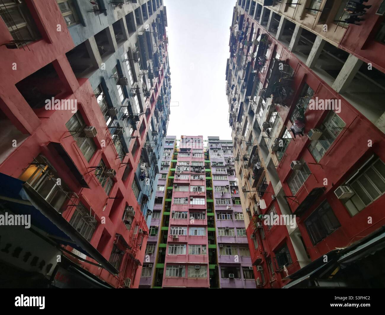 Crowded neighborhoods in Kowloon, Hong Kong Stock Photo Alamy
