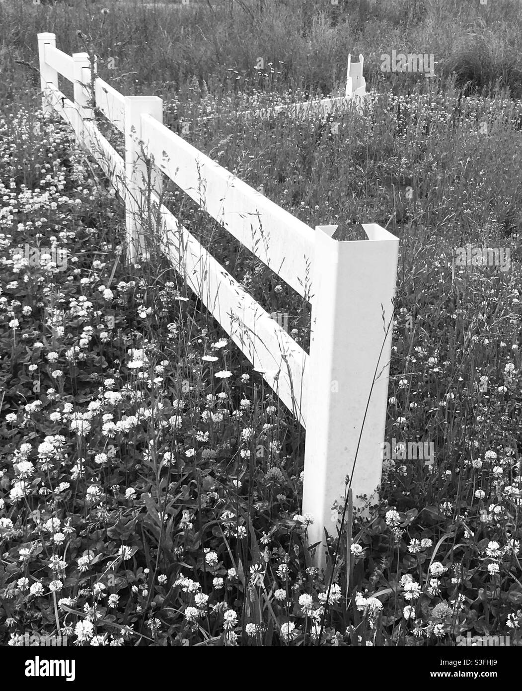 Old white fence Black and White Stock Photos & Images - Alamy