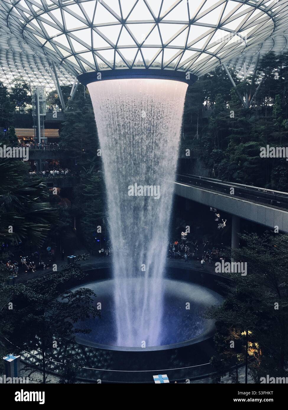 Jewel Indoor waterfall in Changi airport, Singapore Stock Photo Alamy