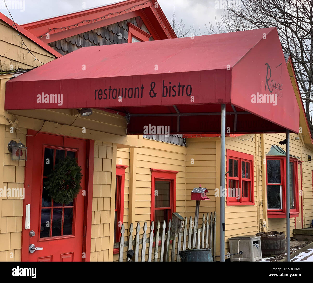 Rouge Restaurant and Bistro, West Stockbridge, Berkshire County, Massachusetts, United States - Smartphone Captured Stock Image