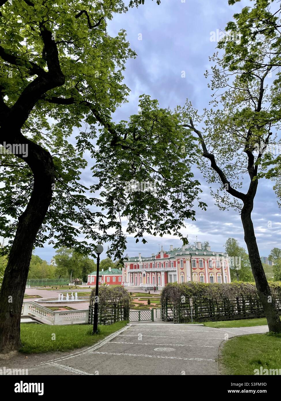 Spring evening in Kadriorg Park Stock Photo