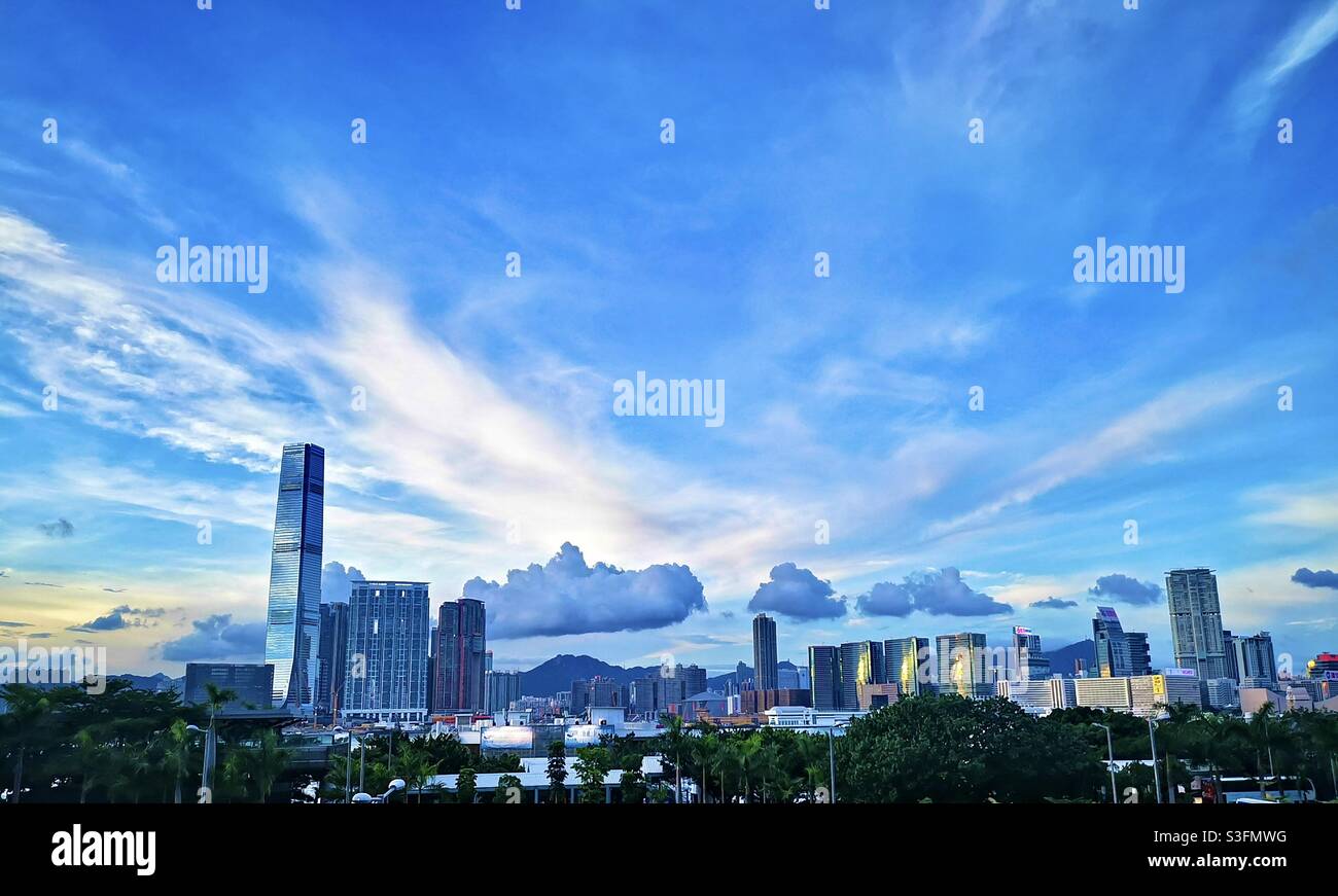 A beautiful evening in Hong Kong. - Smartphone Captured Stock Image