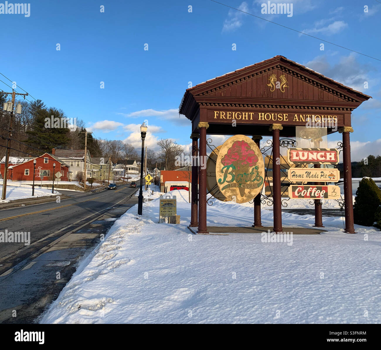 February, 2021, Erving, Franklin County, Massachusetts, United States - Smartphone Captured Stock Image