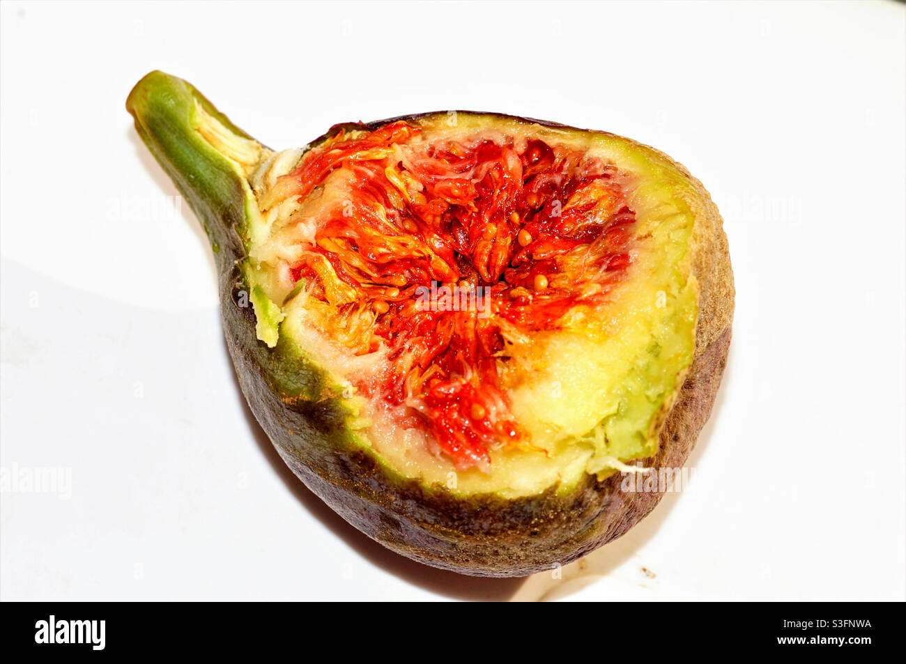 fig fruit close up on white background - Smartphone Captured Stock Image