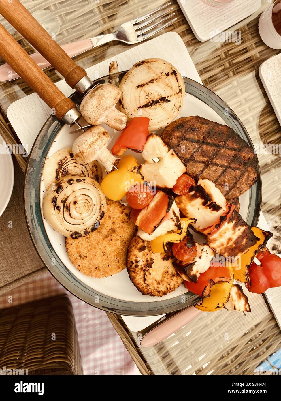 Vegetarian BBQ ❤️ Stock Photo