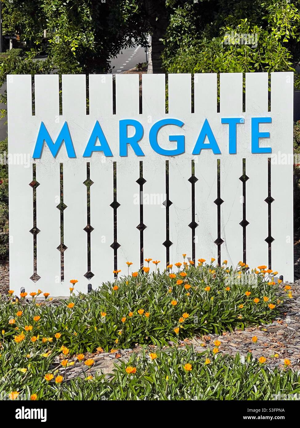 Margate sign, Queensland, Australia - Smartphone Captured Stock Image