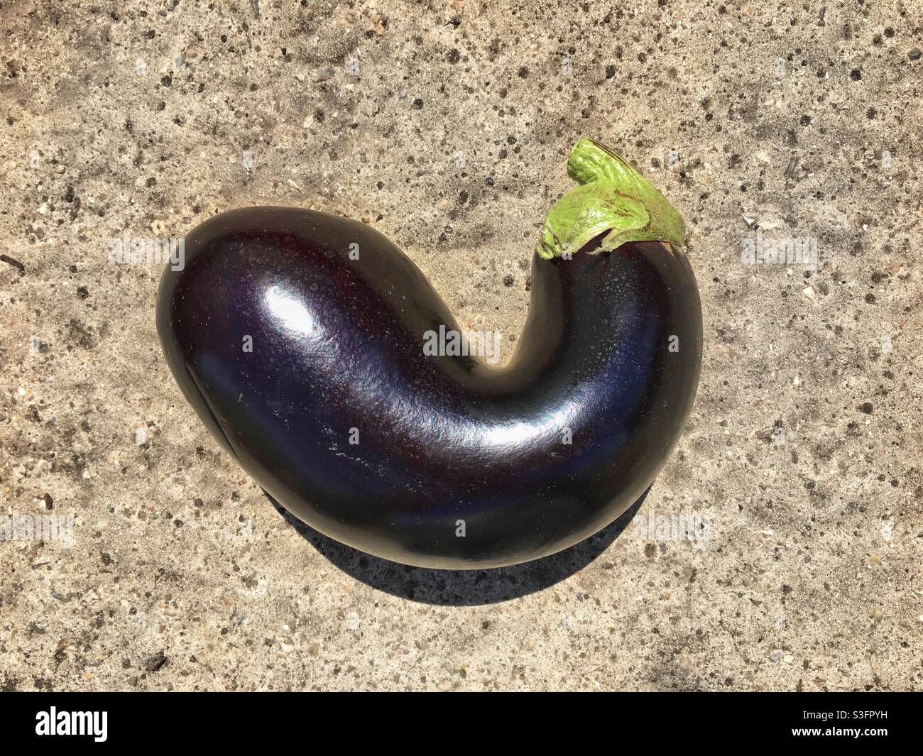 Funny aubergine Stock Photo