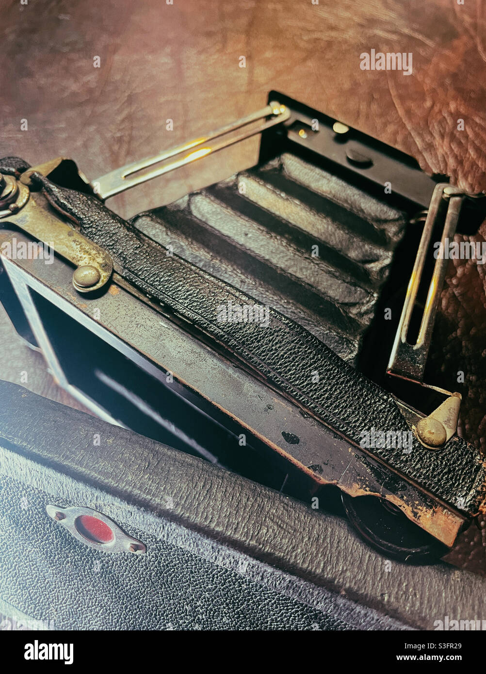 Vintage Kodak bellows camera, USA - Smartphone Captured Stock Image