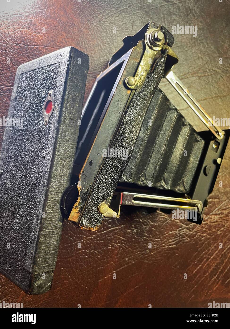 Vintage Eastman Kodak bellows camera, USA - Smartphone Captured Stock Image