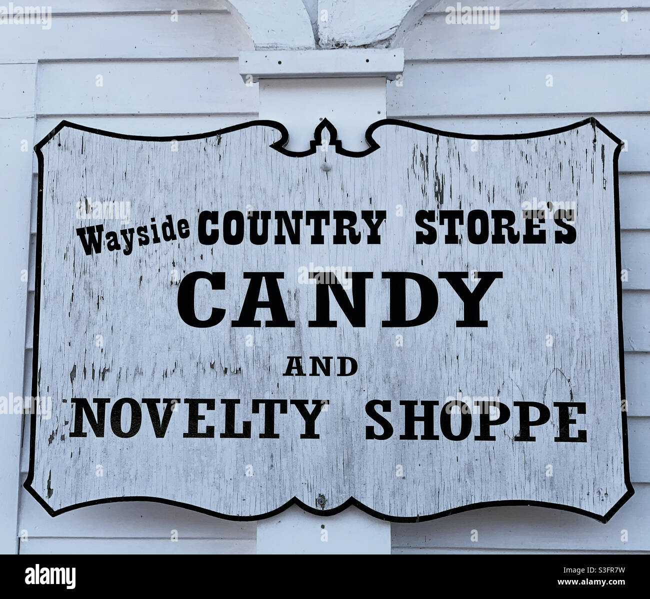 Sign, The Wayside Country Store, Marlborough, Middlesex County, Massachusetts, United States - Smartphone Captured Stock Image