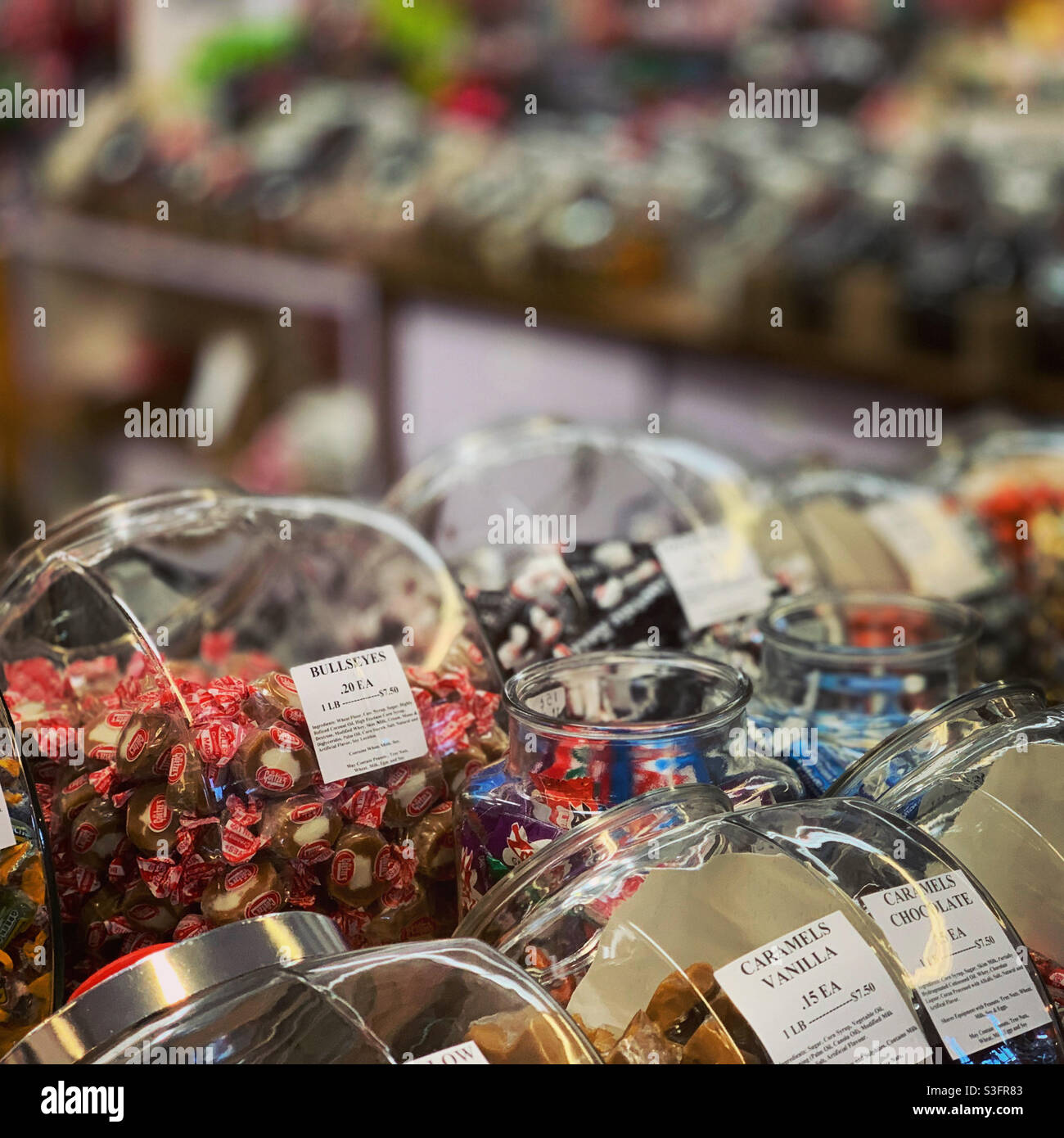 Candy at the Wayside Country Store, Marlborough, Middlesex County, Massachusetts, United States - Smartphone Captured Stock Image