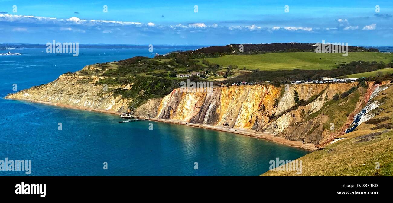 Alum bay. Isle of Wight. - Smartphone Captured Stock Image
