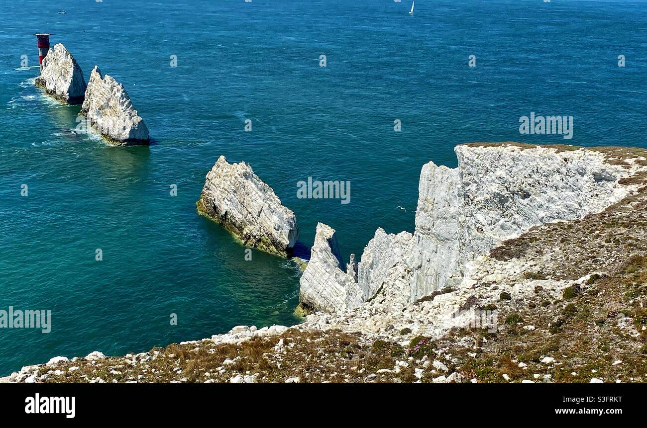 The needles. Isle of Wight Stock Photo Alamy