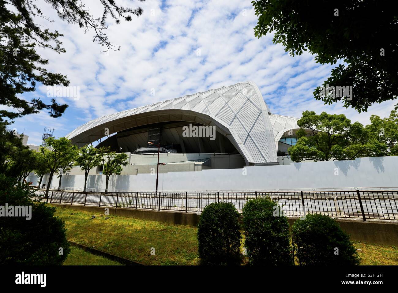 Tokyo Tatsumi International Swimming Center or Tatsumi Water Polo Center is located in 2 Chome-8-10 Tatsumi, Koto Ward, Tokyo, Japan. It's a Tokyo 2020 Olympics Stadium, designed for swimming. Stock Photo