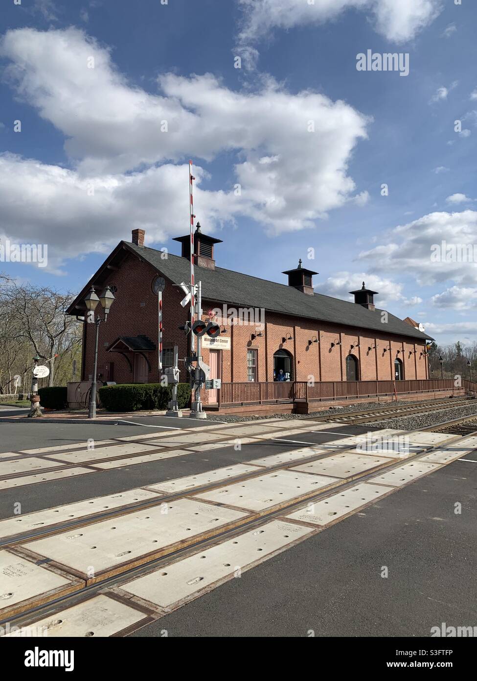 Train station, Windsor, Connecticut, United States. The structure was built in 1870. - Smartphone Captured Stock Image