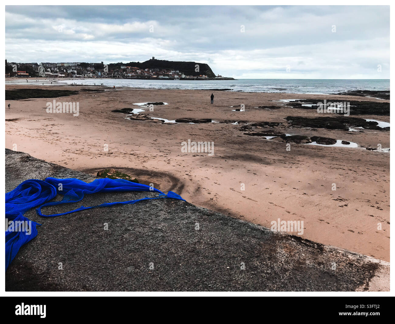 Scarborough beach in winter - Smartphone Captured Stock Image
