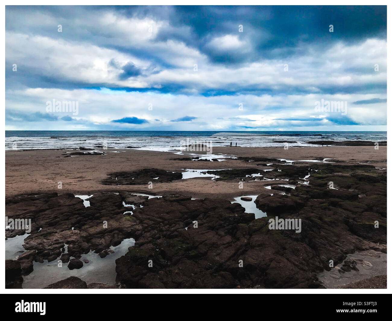Scarborough beach in winter - Smartphone Captured Stock Image