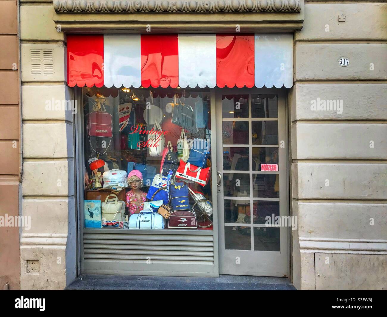 Luggage store in San Telmo, Buenos Aires, Argentina - Smartphone Captured Stock Image