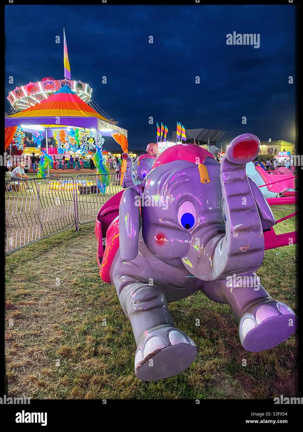 Kiddie ride at the fair Stock Photo