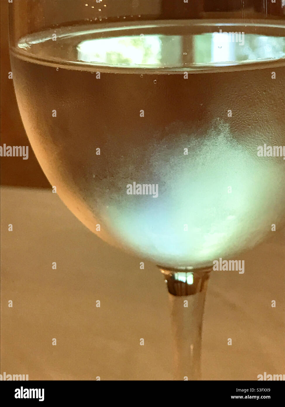 Glass of water. Close view. - Smartphone Captured Stock Image