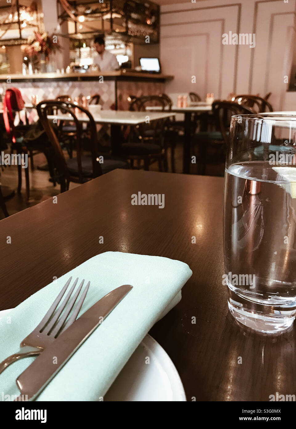 Place setting, Liberty’s cafe - Smartphone Captured Stock Image