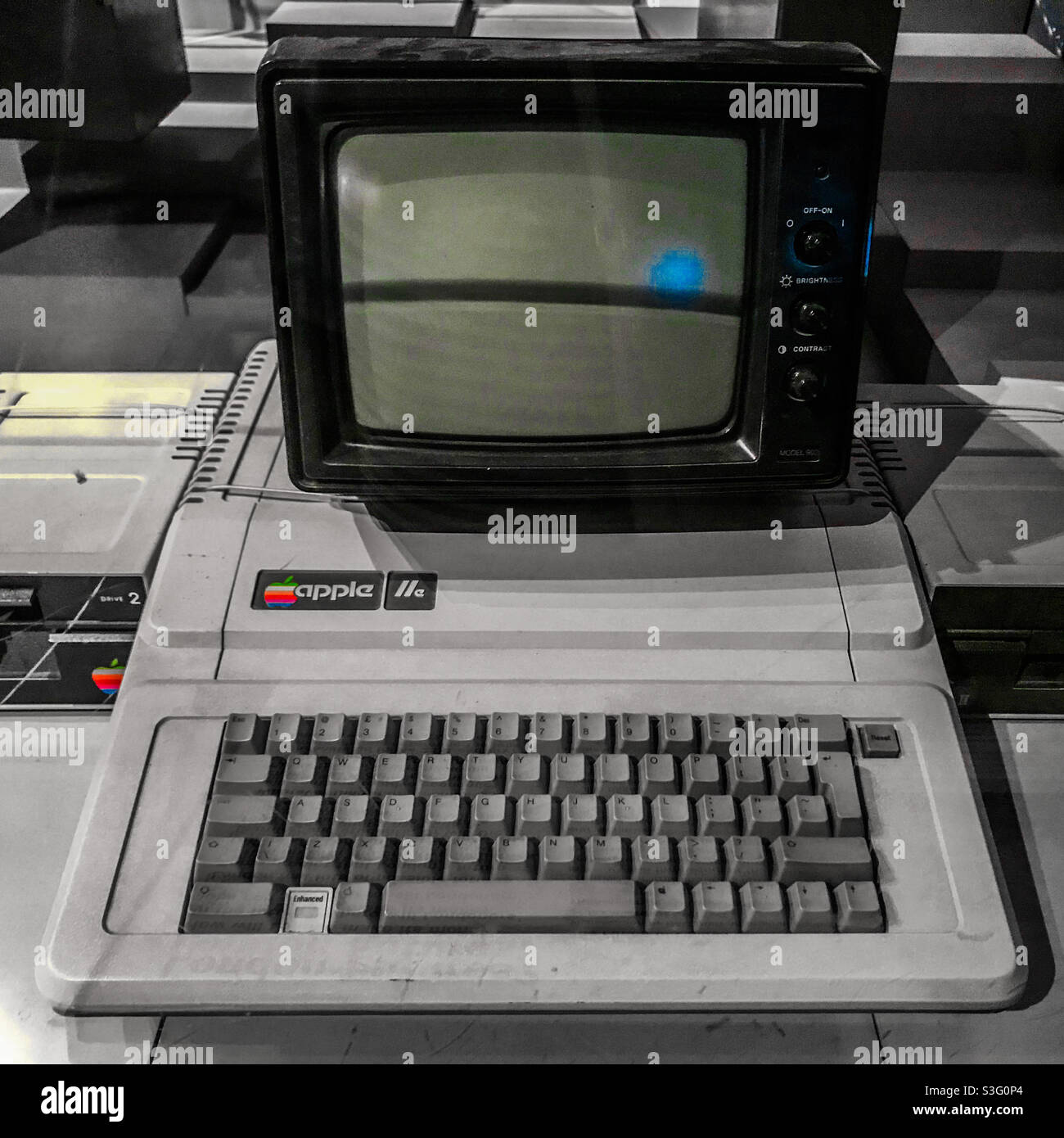 Vintage Apple computer, Museum of London - Smartphone Captured Stock Image