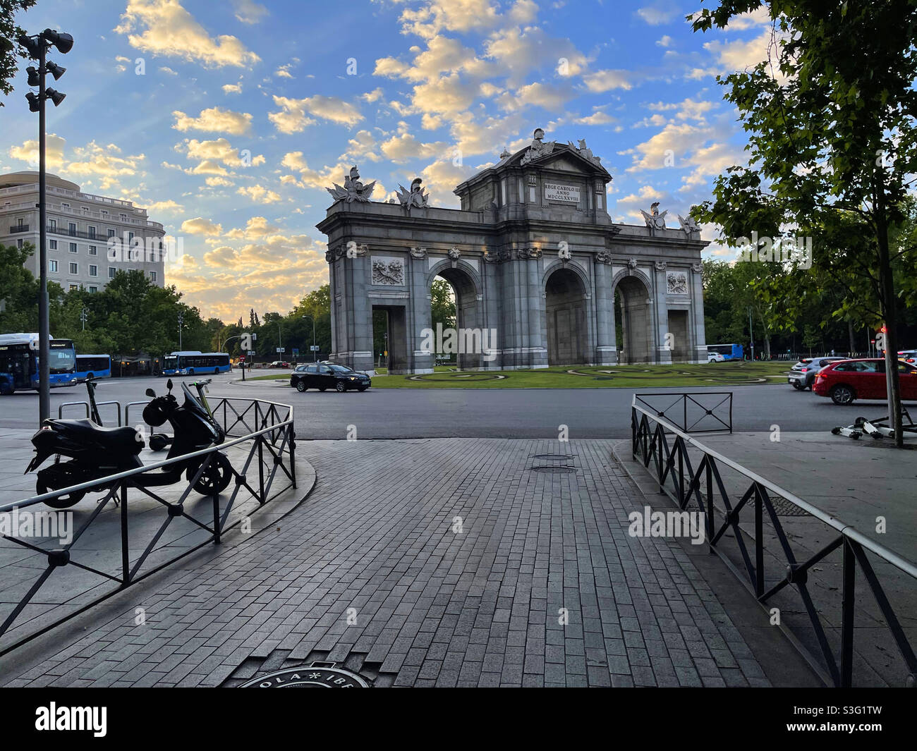 Alcala Gate. Madrid, Spain - Smartphone Captured Stock Image