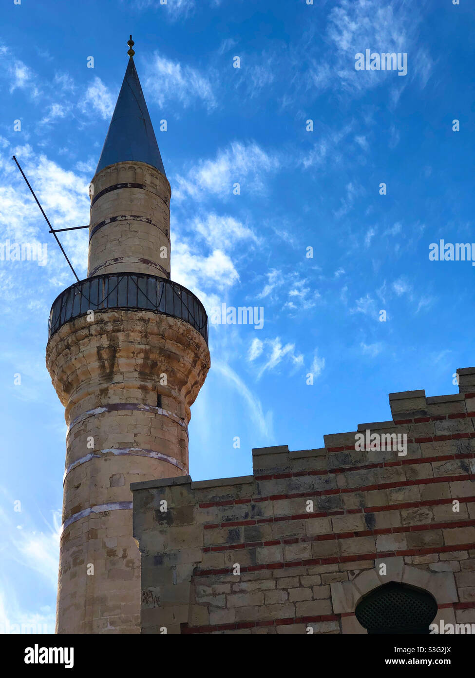 The Grand Mosque ( Kebir Mosque) Limassol Cyprus in the old Turkish Cypriot quarter of town. - Smartphone Captured Stock Image