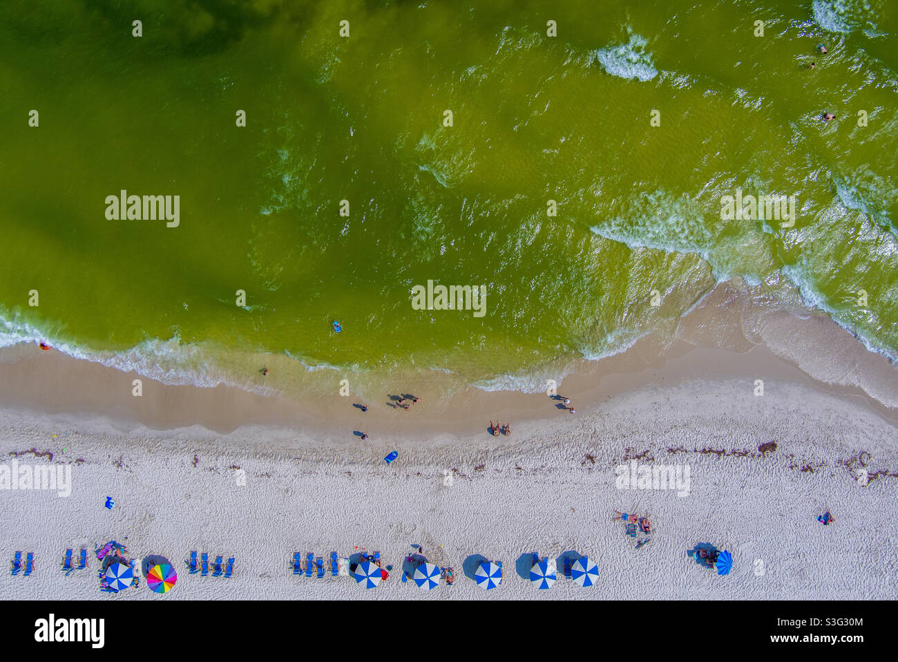 Aerial view of Orange Beach - Smartphone Captured Stock Image