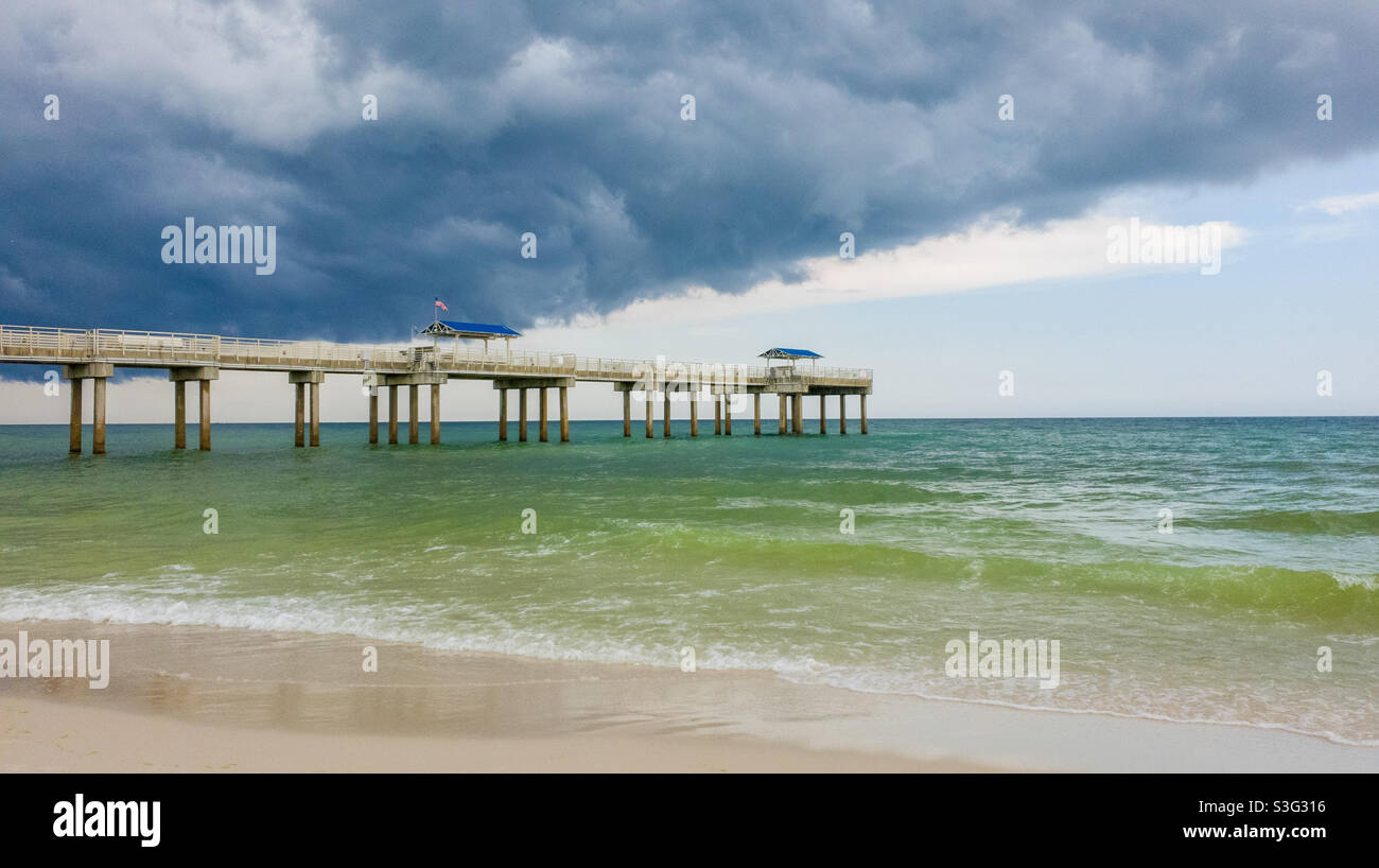 Pier on the beach - Smartphone Captured Stock Image