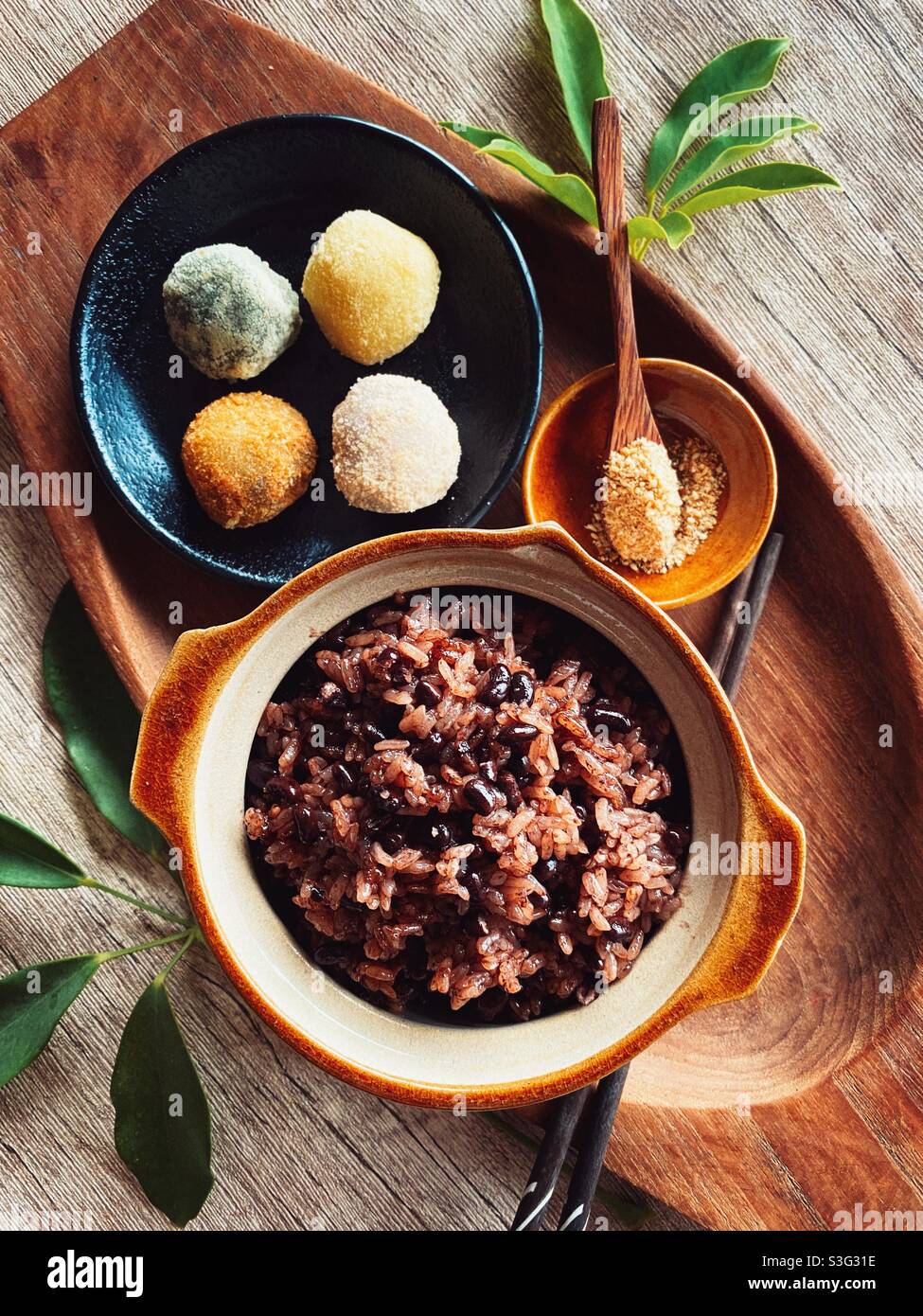 Black bean sticky rice by iphone 11 promax Stock Photo Alamy
