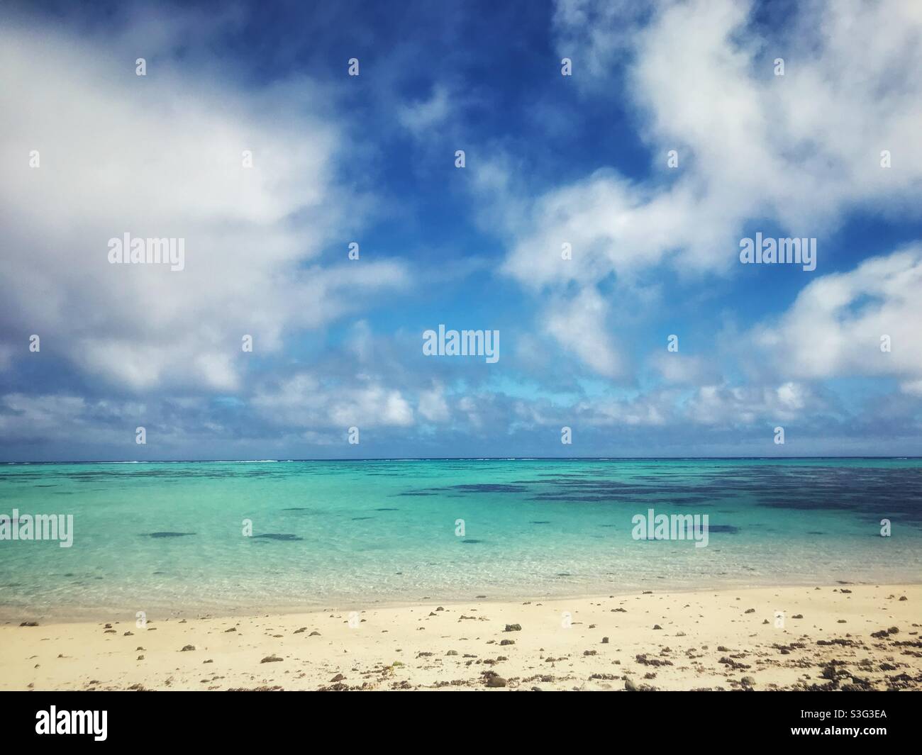 Aitutaki lagoon, Cook Islands - Smartphone Captured Stock Image