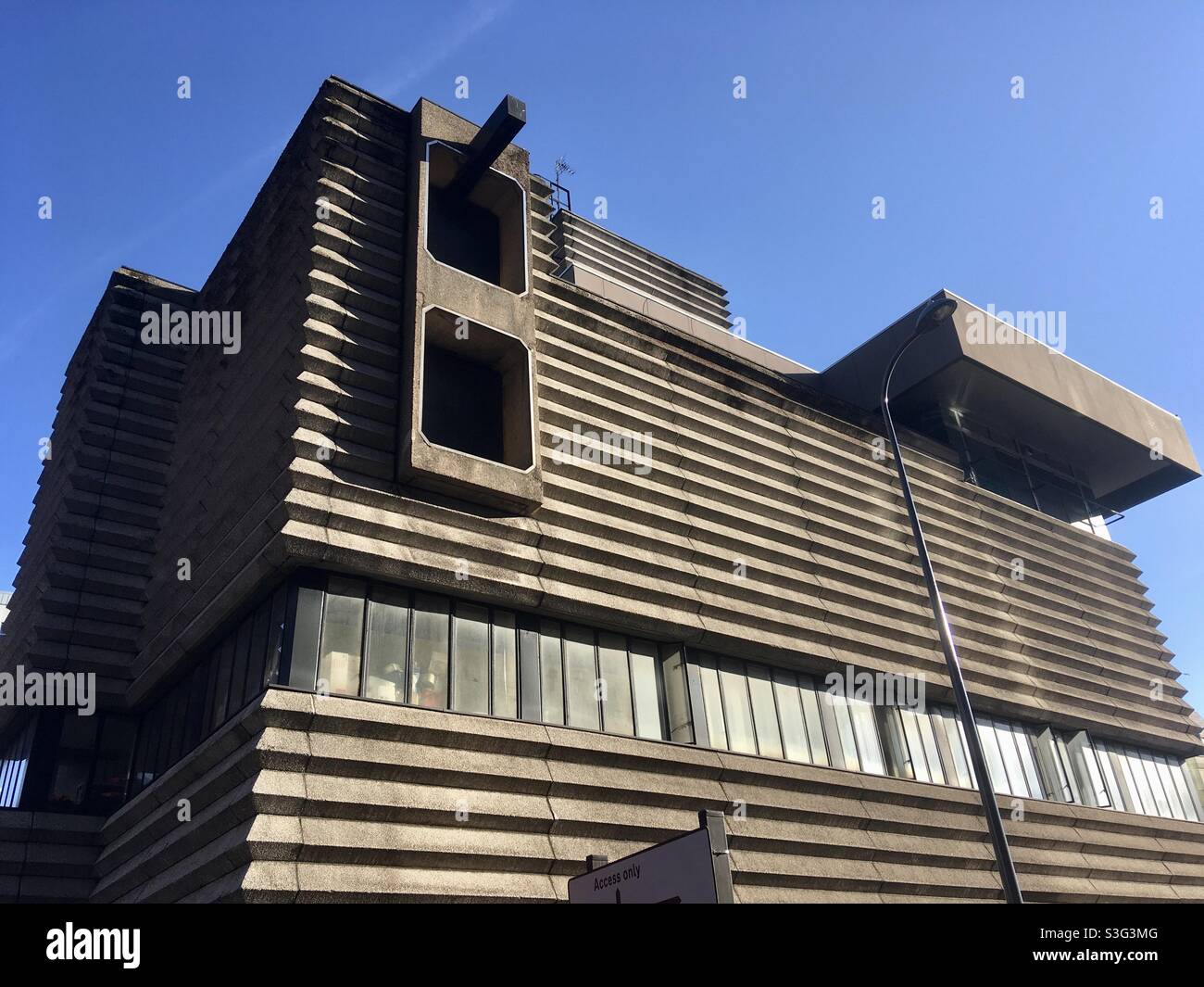 Birmingham New Street Signal Box, Navigation Street, a grade II listed, Brutalist beauty - Smartphone Captured Stock Image
