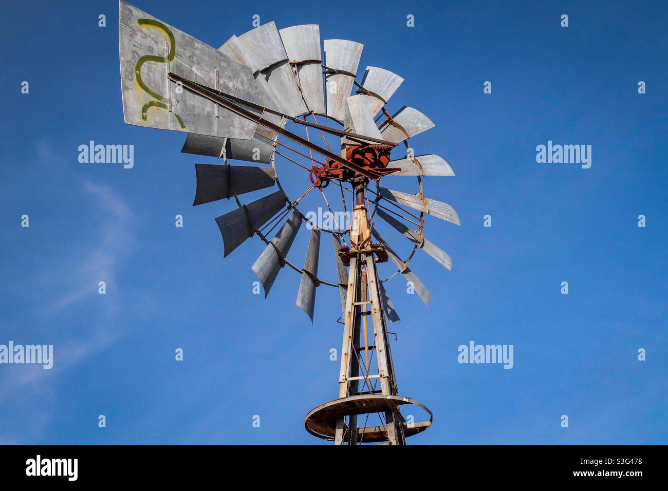 Antique windmill. Stock Photo