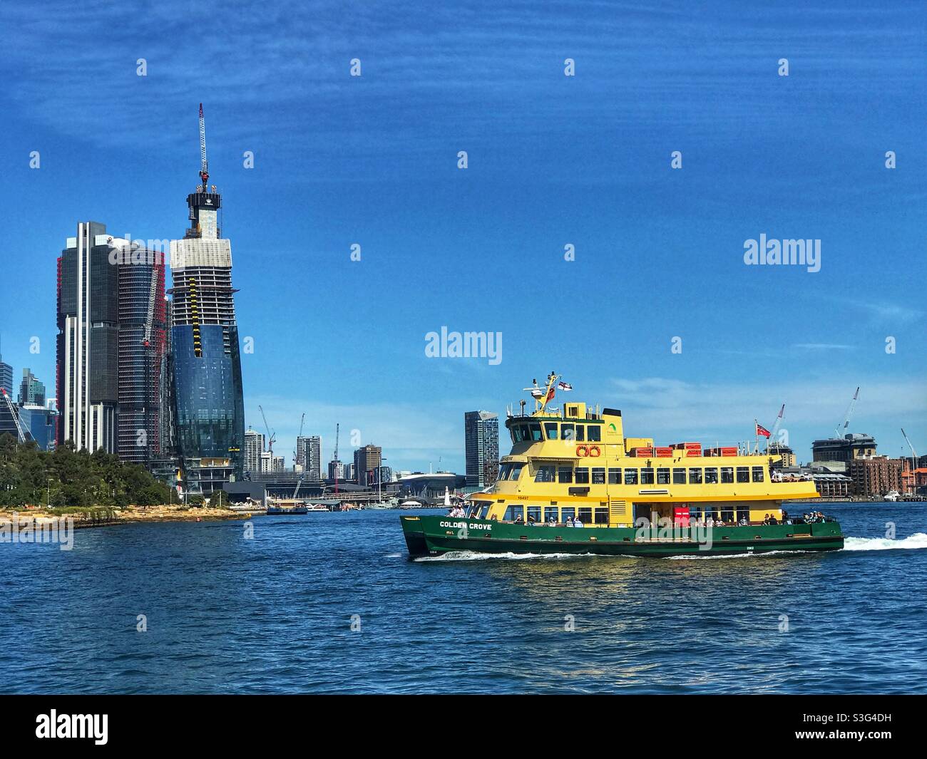 Passenger ferry on Sydney Harbour, Sydney, Australia - Smartphone Captured Stock Image Passenger ferry on Sydney Harbour, Sydney, Australia - Smartphone Captured Stock Image