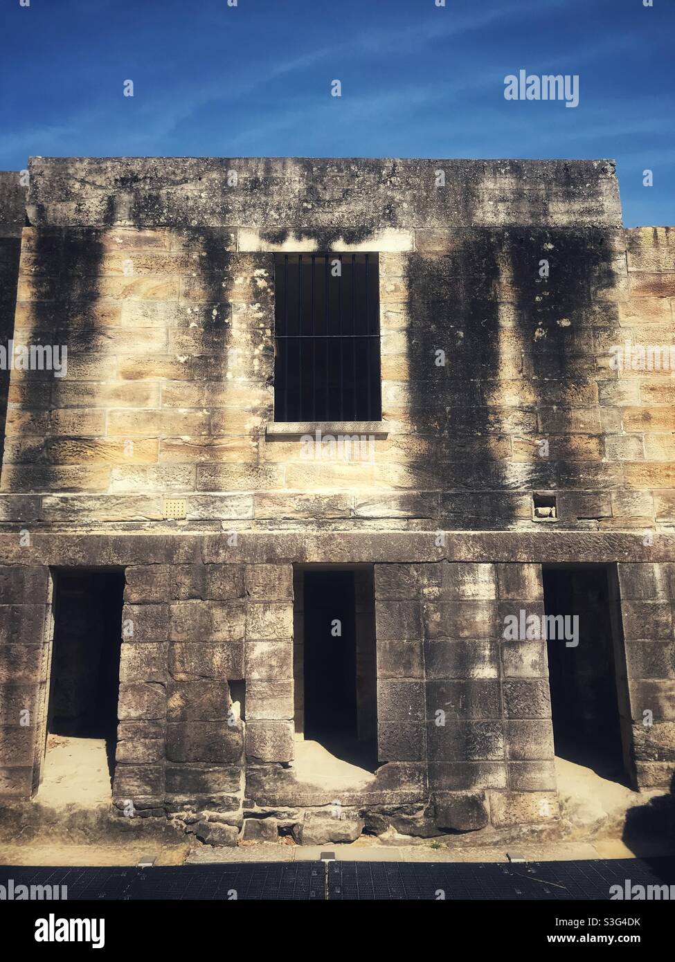 Convict era building on Cockatoo Island, Sydney, Australia Stock Photo
