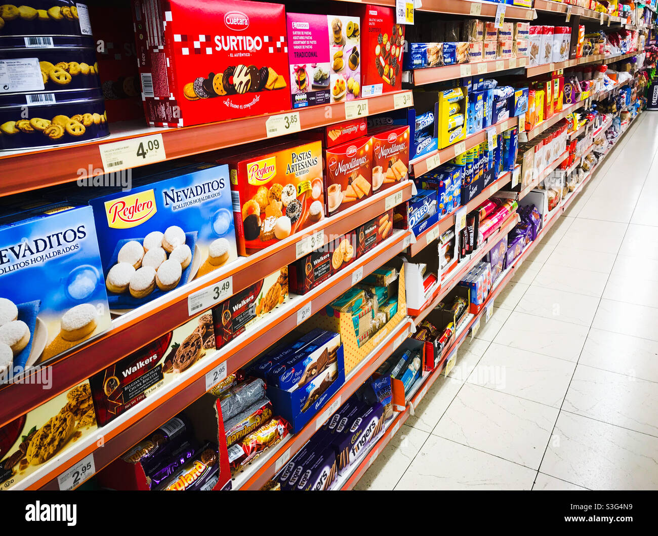 Spanish supermarket - Smartphone Captured Stock Image